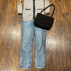 Hollister distressed mom jeans